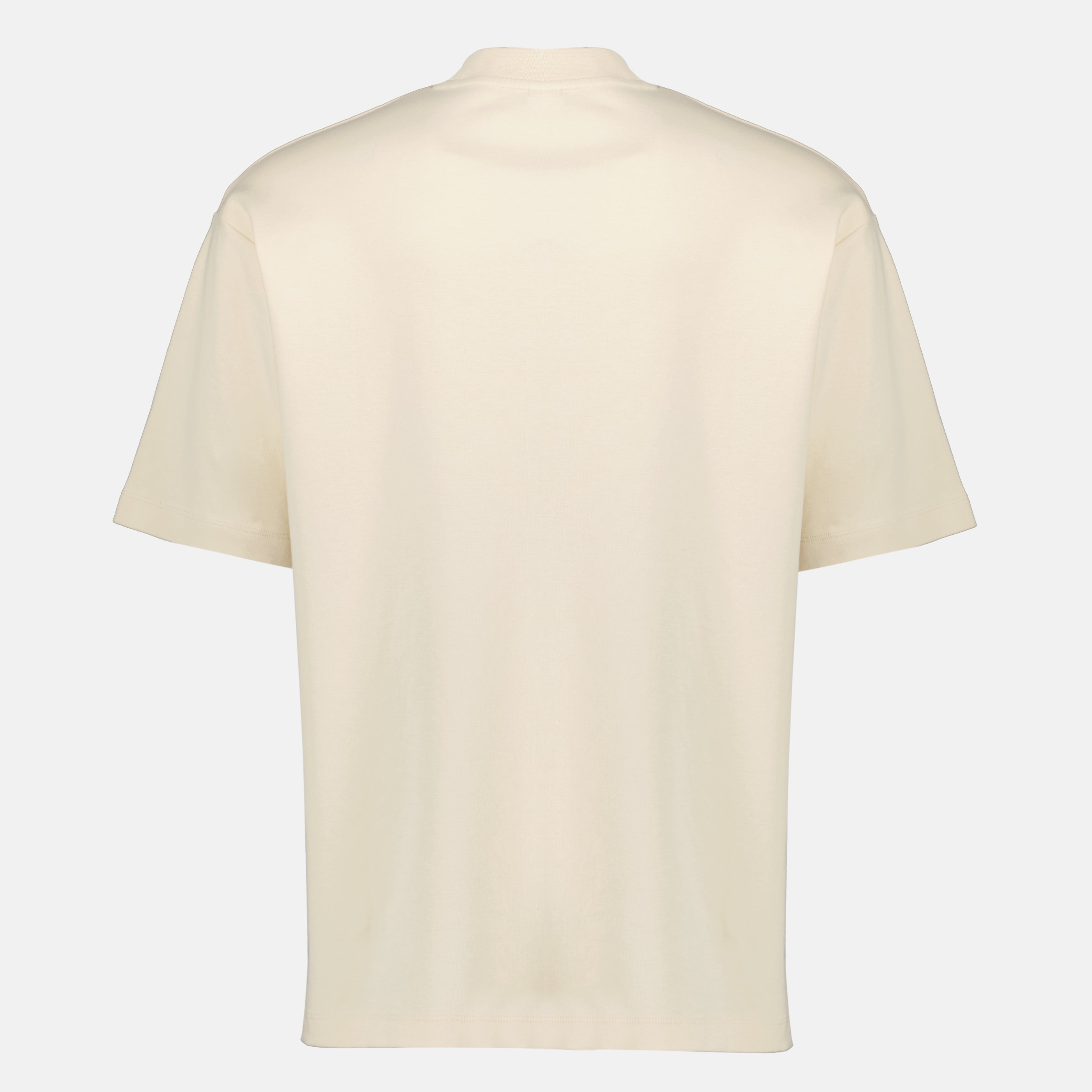 ベージュ Tシャツ スローガン「Not from Paris Madame」