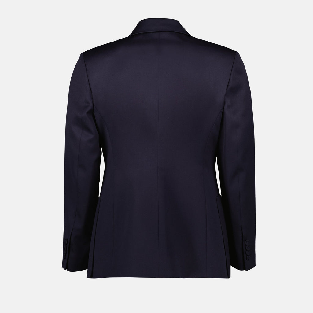 Image of Navy Wool Blazer Jacket by Dior for Men - Season Autumn-Winter 2024 - Back View