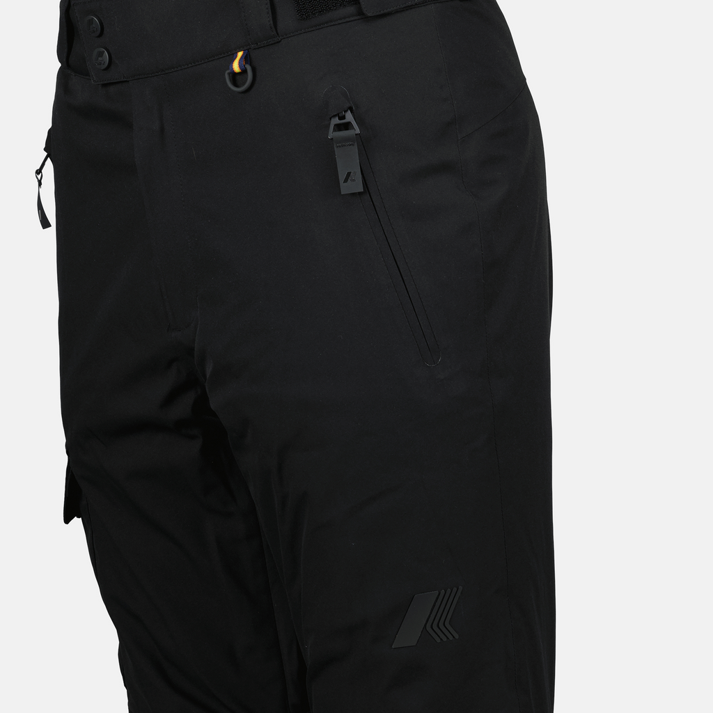 Imagen de pantalones de esquí negros de K-Way para hombres - Temporada otoño-invierno 2024 - Vista de detalle 1