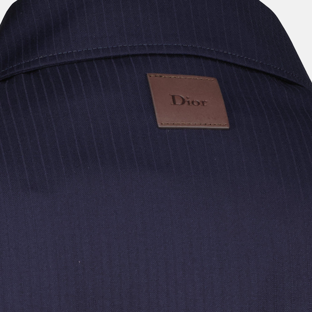 Giacca zip in lana navy