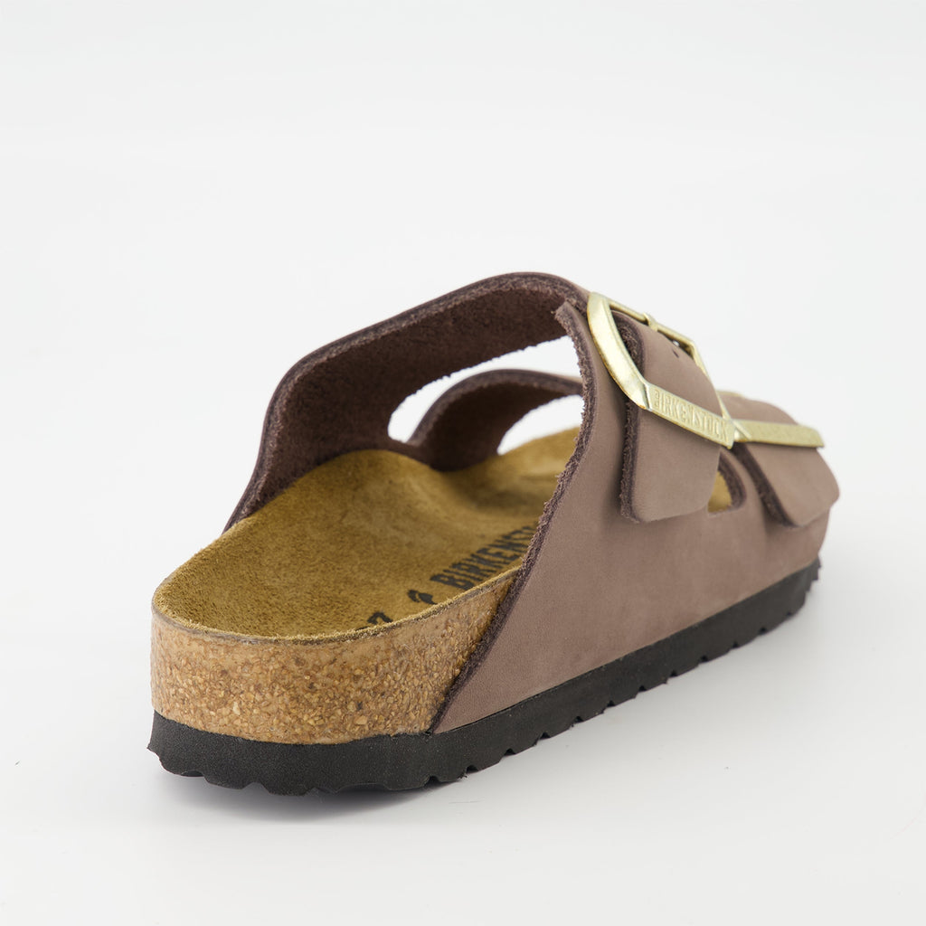 Birkenstock Arizona sandals, violet sandals, comfortable summer footwear, adjustable leather sandals, EVA sole sandals