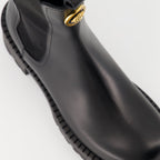 Chelsea boots, Luxury footwear, Versace boots, Autumn-Winter collection, Black leather boots