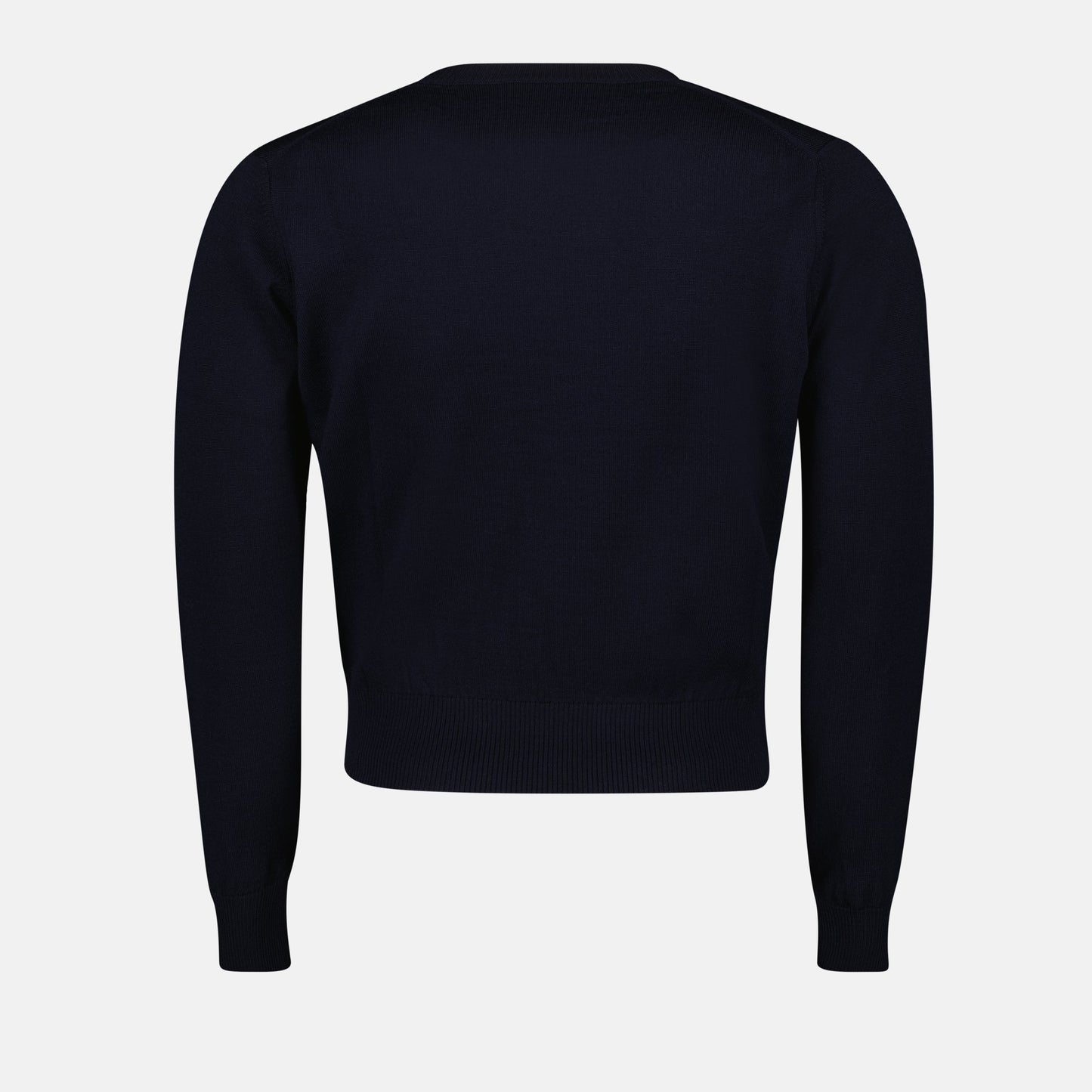 AMI Paris, navy sweater, crewneck sweater, Autumn-Winter 2024, wool sweater