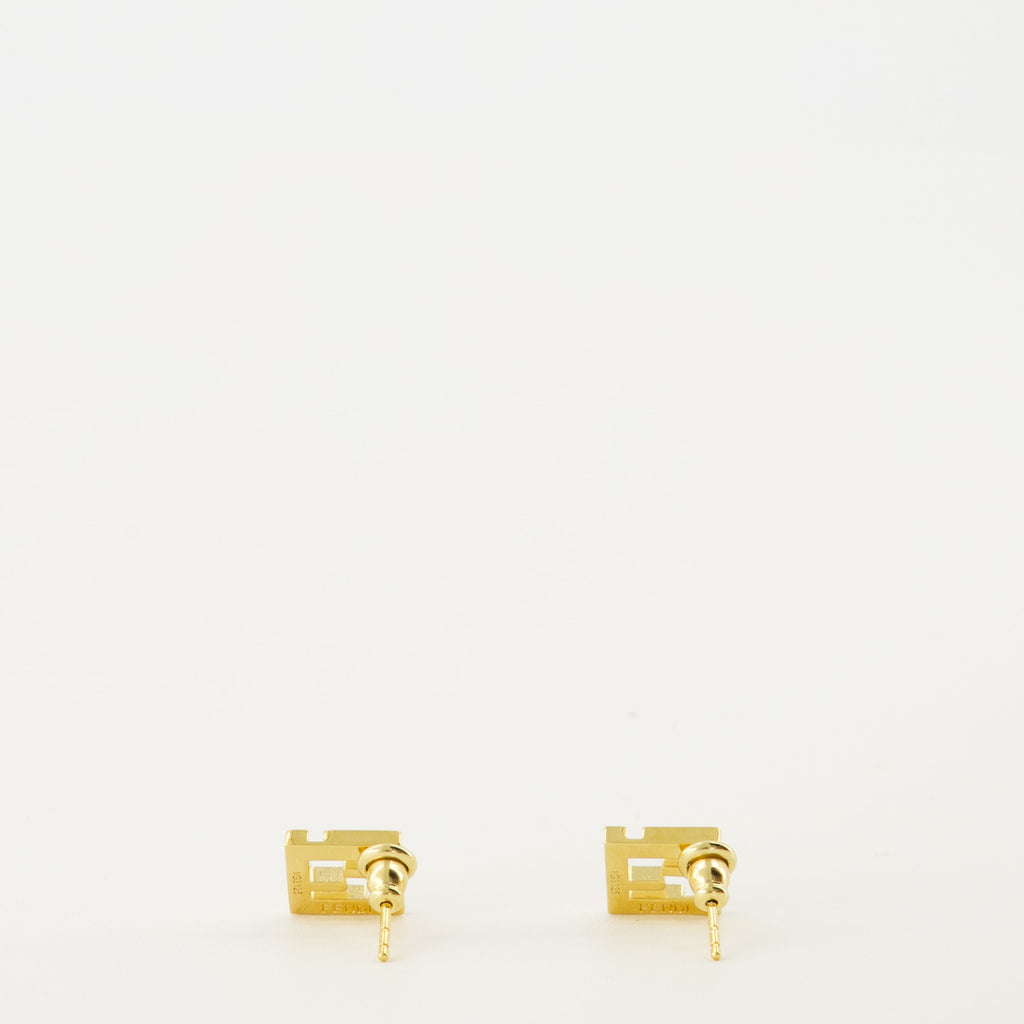 Imagem dos brincos Forver Bordeaux da Fendi para mulheres - Temporada Primavera-Verão 2026 - Vista Traseira