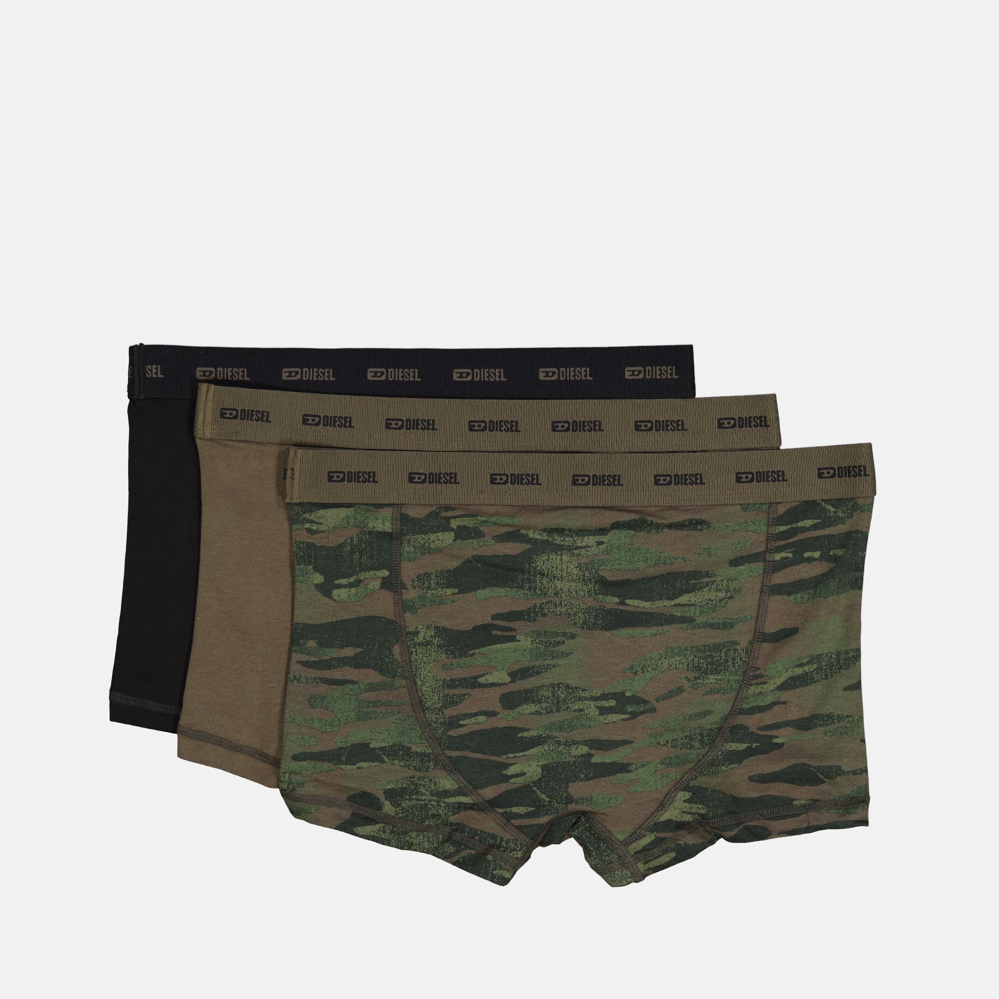 boxers noir marron et imprimes militaires diesel men 15431580877180