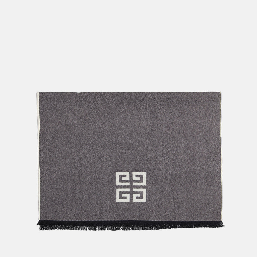 Givenchy scarf, wool scarf, 4G scarf, grey scarf, fashion accessories