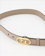 Fendi, Leather Belt, Luxury Accessory, Gold Buckle, Elegant Design