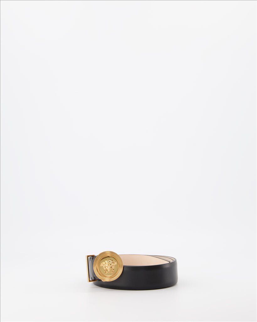 Medusa Biggie belt, Versace accessories, black belt, luxury belt, designer belt