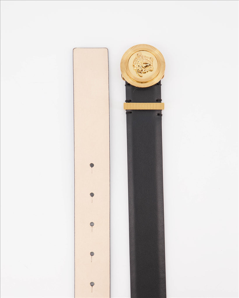 Medusa Biggie belt, Versace accessories, black belt, luxury belt, designer belt
