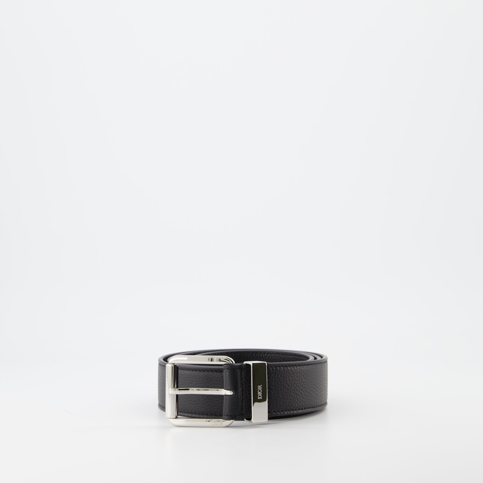 Dior belt, grained leather belt, luxury men's belt, black leather belt, high-end accessories