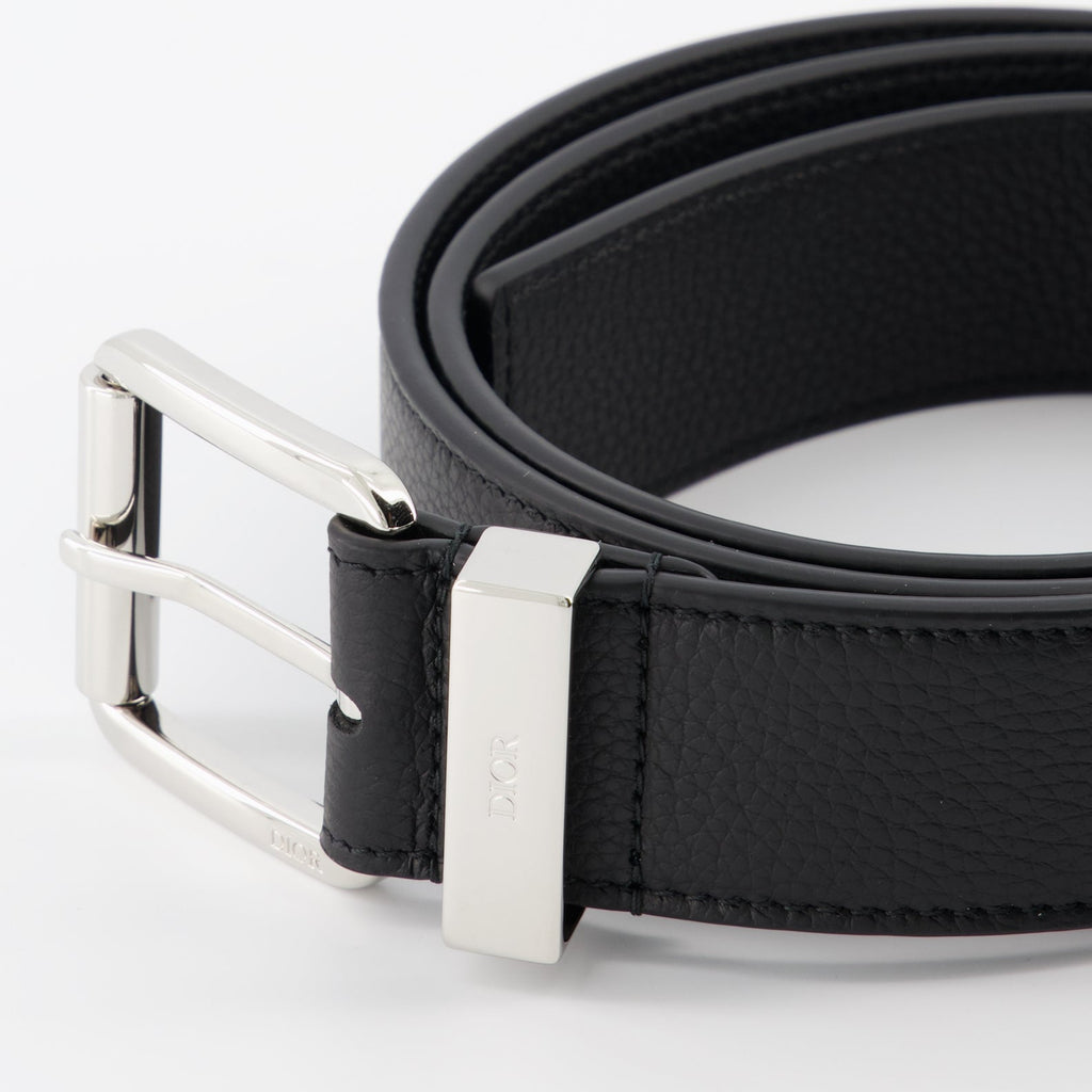 Dior belt, grained leather belt, luxury men's belt, black leather belt, high-end accessories