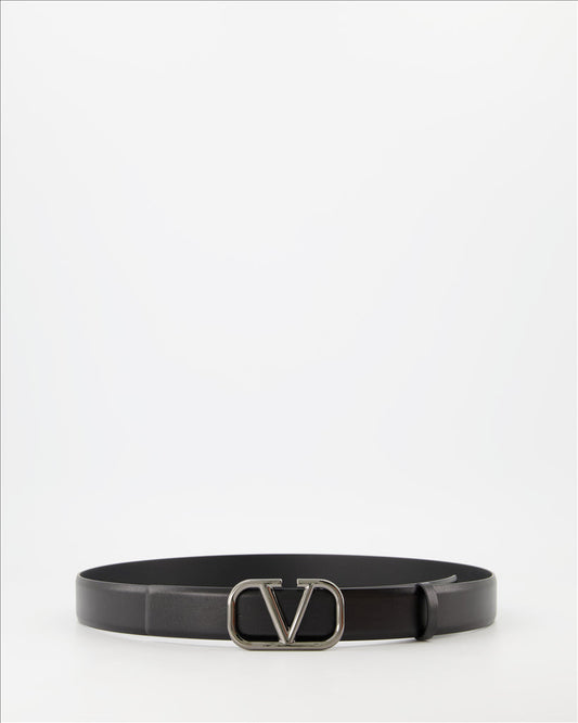 Valentino Garavani, black belt, luxury accessory, VLogo, men's belt