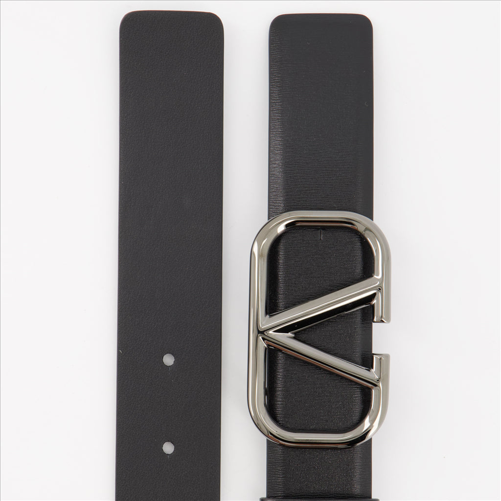 Valentino Garavani, black belt, luxury accessory, VLogo, men's belt