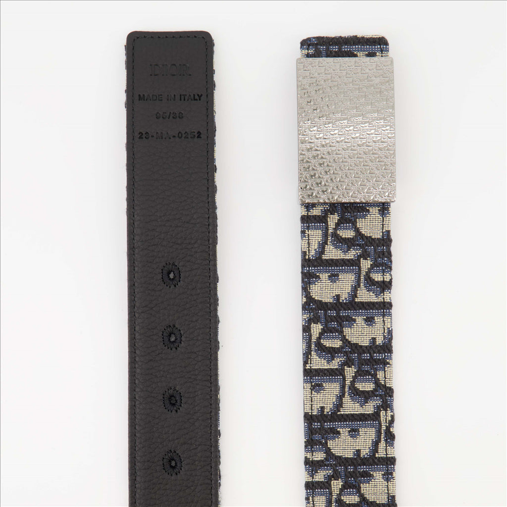 Dior, luxury belt, men's accessory, monogram, leather belt