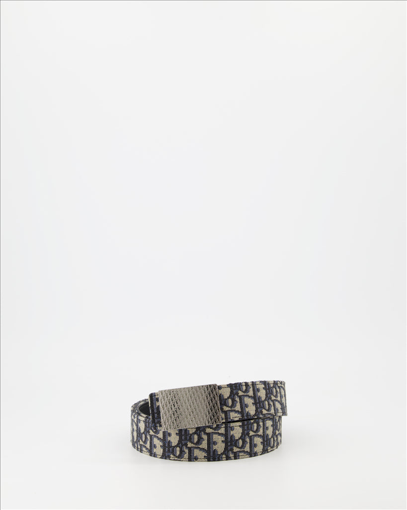 Dior, luxury belt, men's accessory, monogram, leather belt
