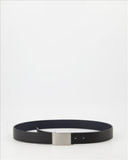 Dior Homme, luxury belt, elegant accessory, black and blue belt, Oblique belt
