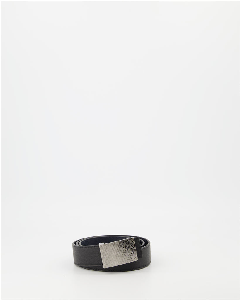 Dior Homme, luxury belt, elegant accessory, black and blue belt, Oblique belt