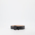 Alexander McQueen belt, black leather belt, skull buckle belt, luxury men's accessories, designer men's belt