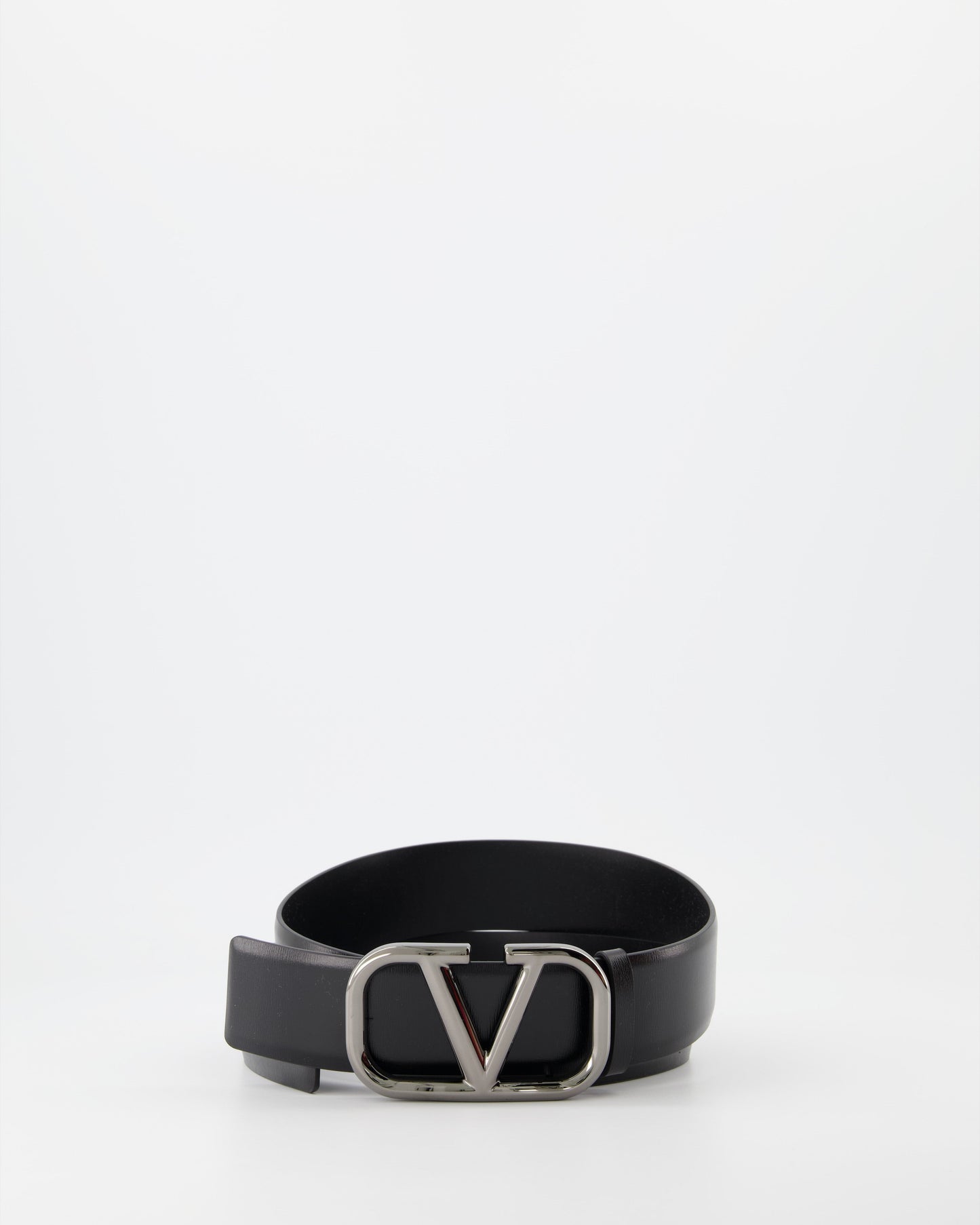 Valentino Garavani, VLogo belt, luxury men's belt, designer leather belt, black leather belt