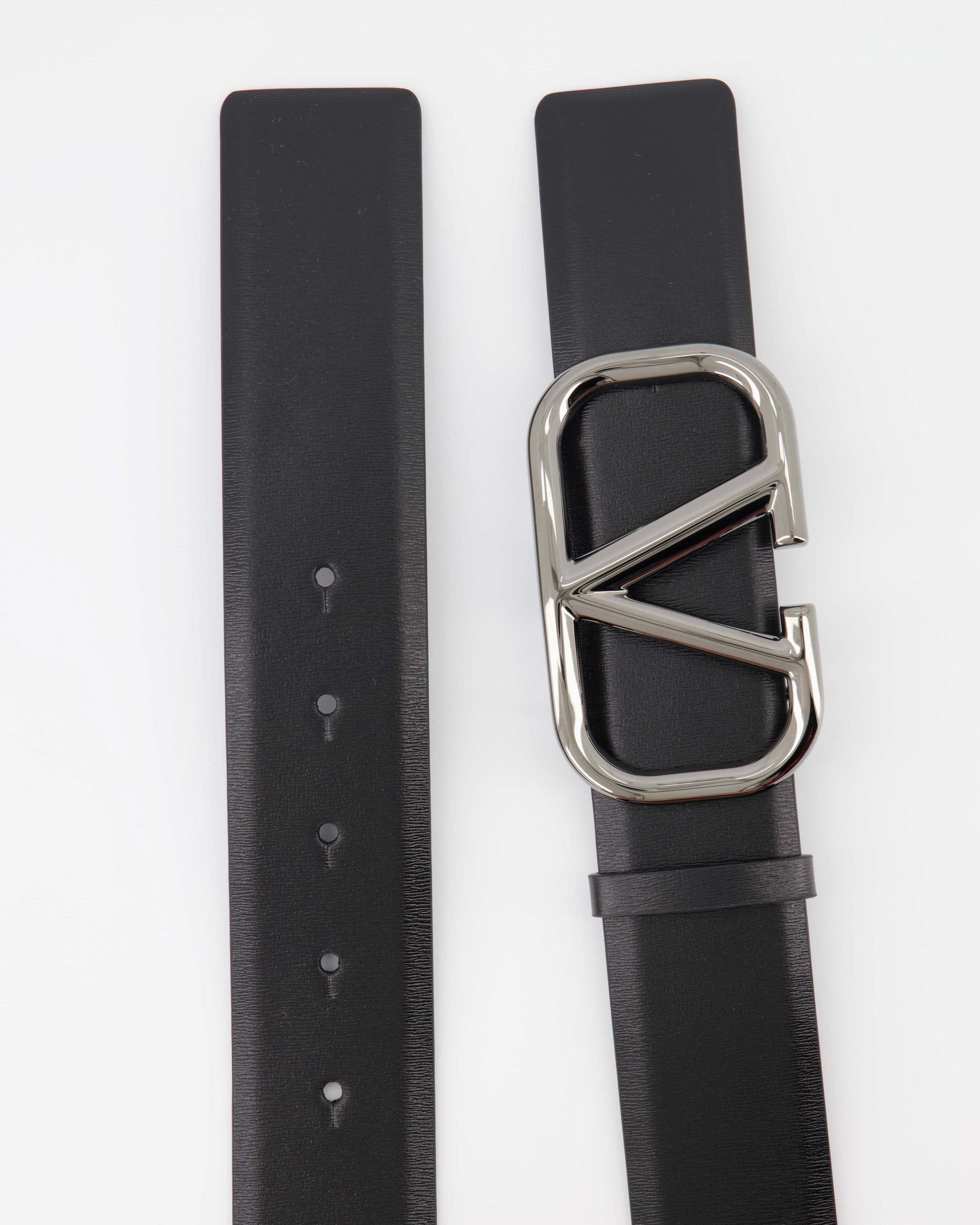 Valentino Garavani, VLogo belt, luxury men's belt, designer leather belt, black leather belt