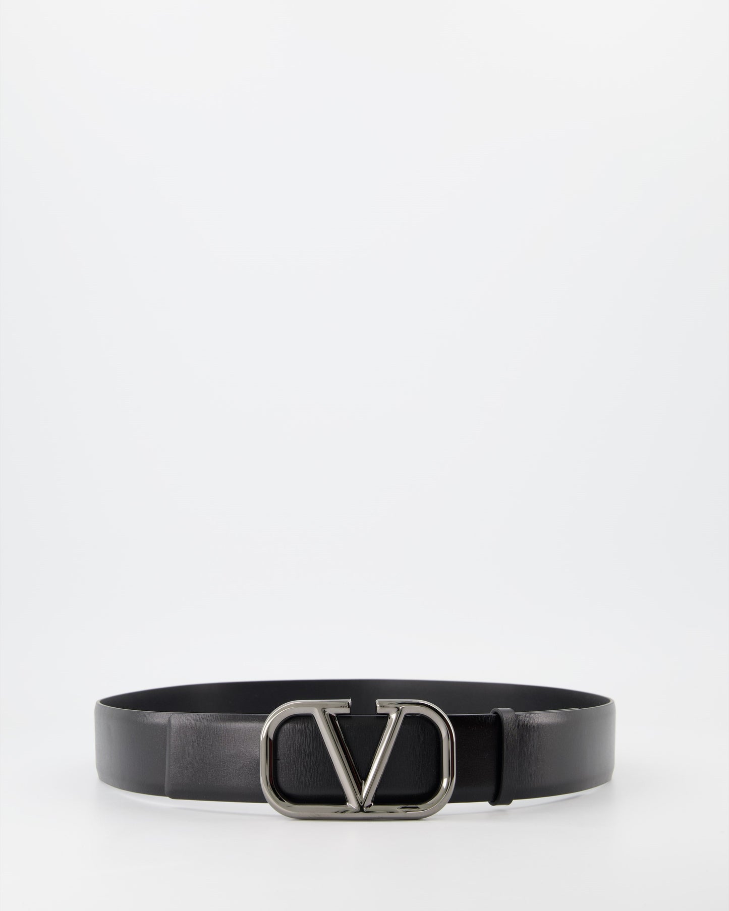 Valentino Garavani, VLogo belt, luxury men's belt, designer leather belt, black leather belt