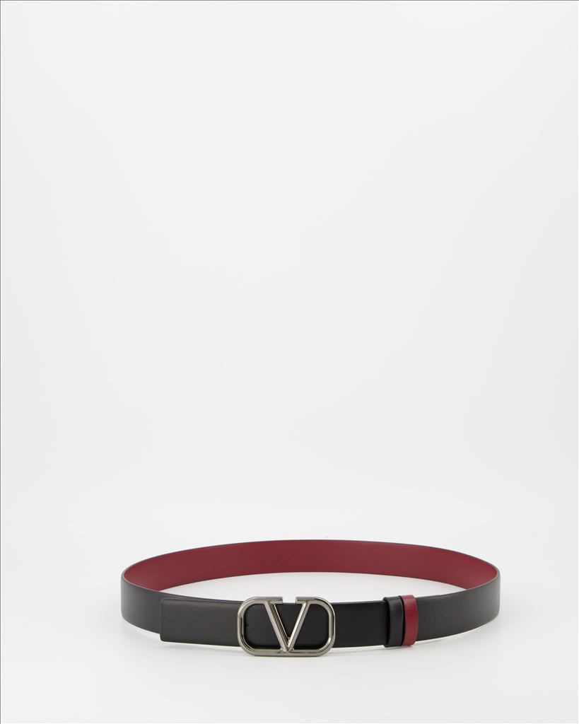 VLogo Belt, Valentino Belt, Reversible Belt, Luxury Accessory, Two-Tone Belt