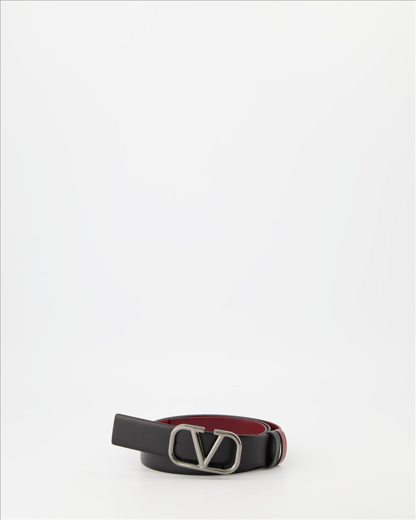 VLogo Belt, Valentino Belt, Reversible Belt, Luxury Accessory, Two-Tone Belt