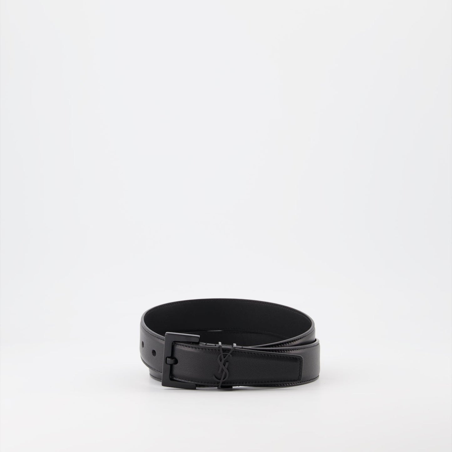 YSL matte belt, Saint Laurent belt, men's luxury accessories, designer belts, high-end fashion