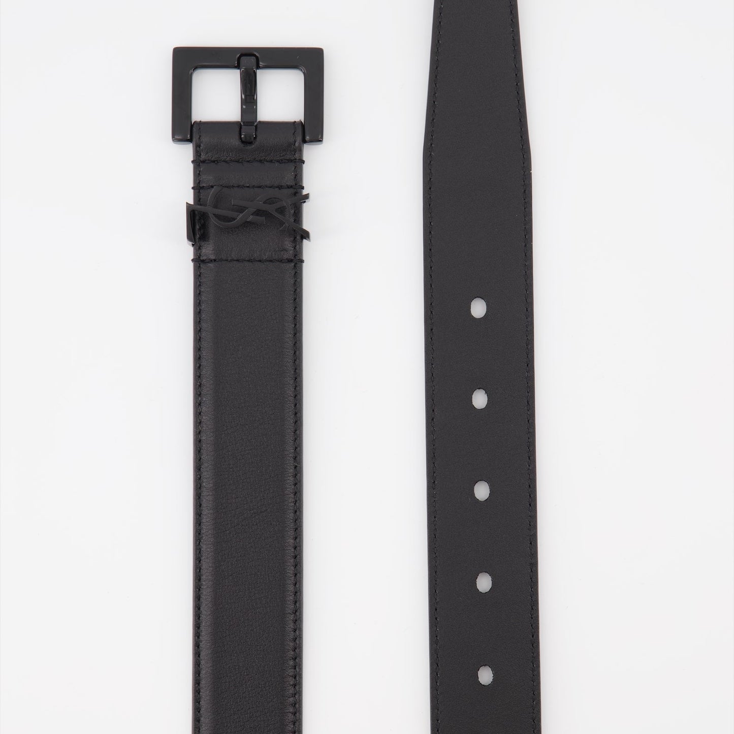 YSL matte belt, Saint Laurent belt, men's luxury accessories, designer belts, high-end fashion