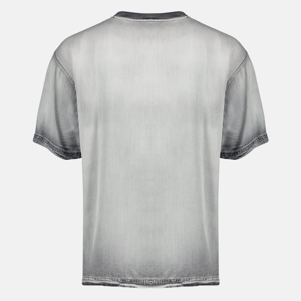 Image of t-shirt d-box gris effet délavé by Diesel for Men - Season Spring-Summer 2026 - Back View