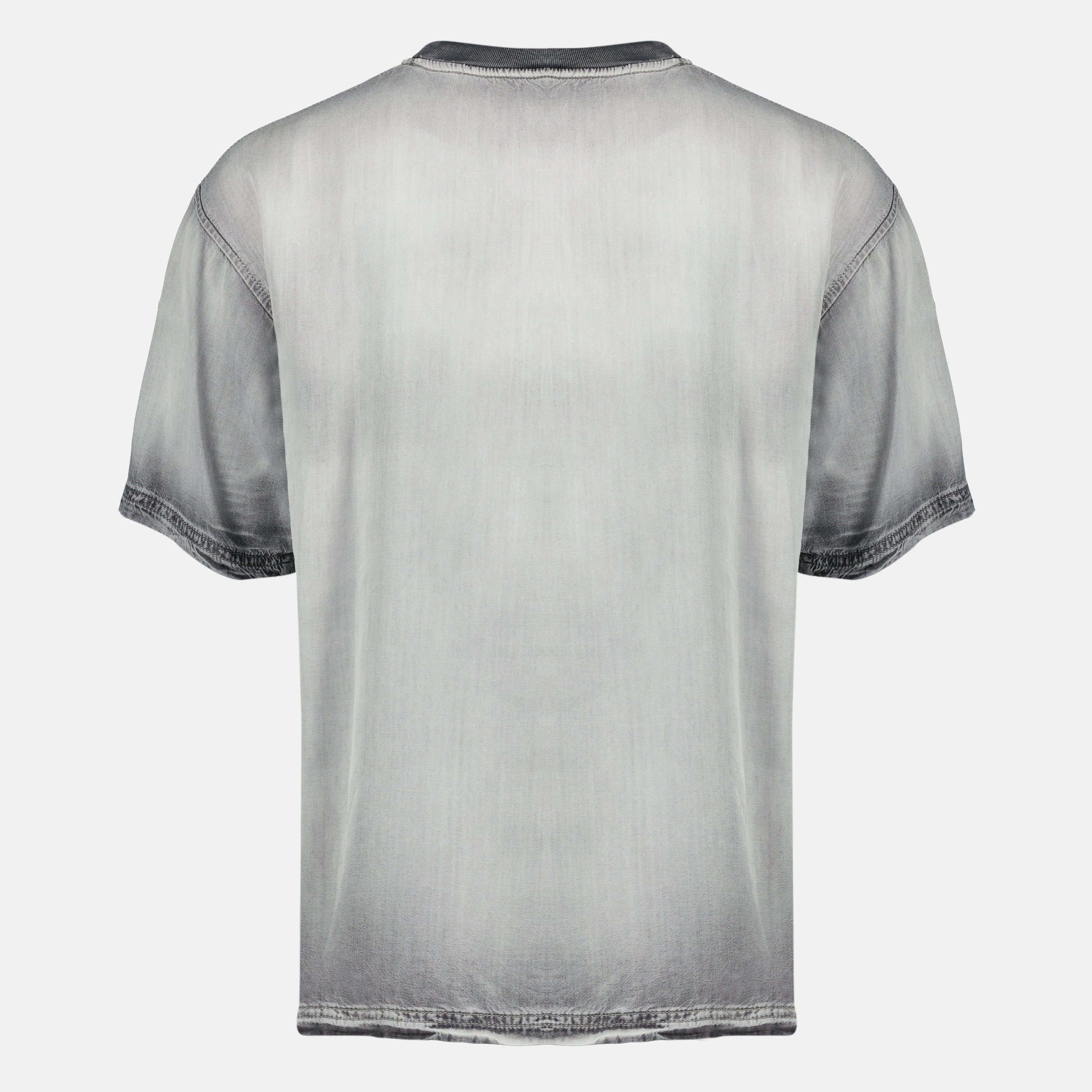 Image of t-shirt d-box gris effet délavé by Diesel for Men - Season Spring-Summer 2026 - Back View