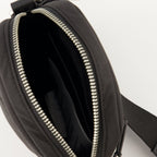 crossbody bag, Ami de Coeur, black nylon bag, unisex accessory, water-repellent bag