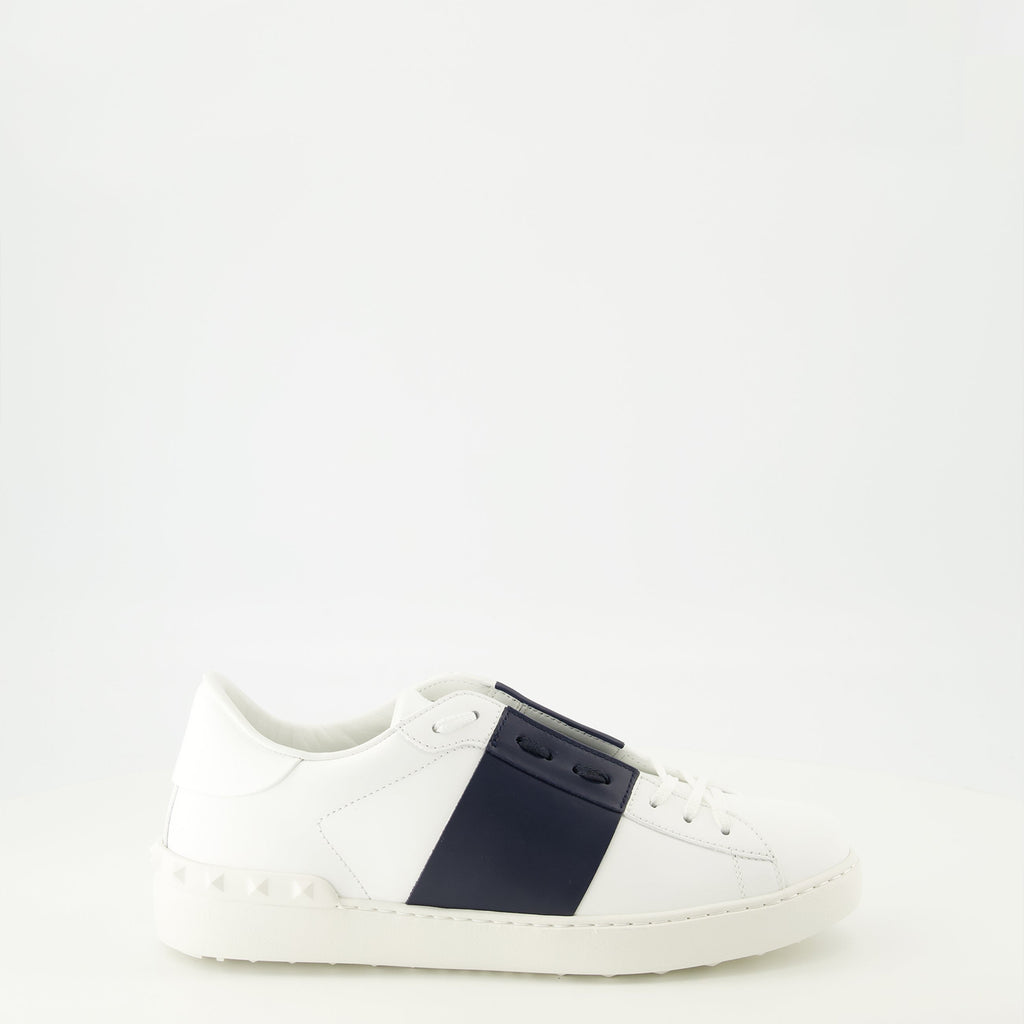 Baskets Open Blue Marine en Cuir