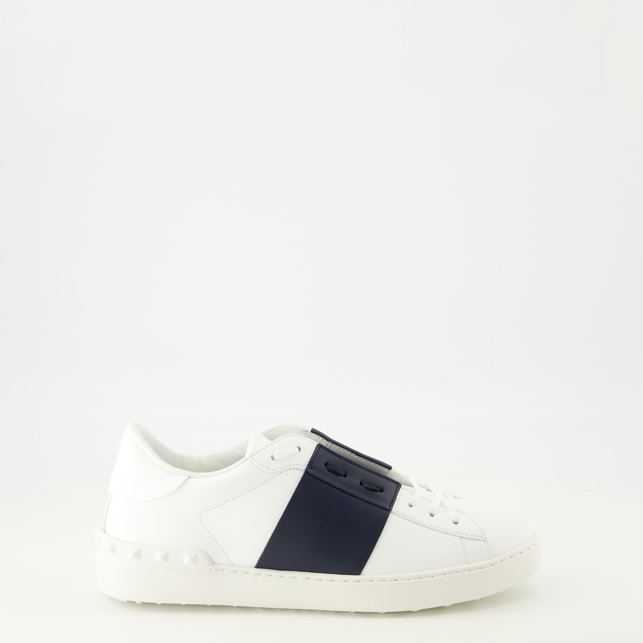 Baskets Open Blue Marine en Cuir