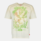 Image of Green Printed T-Shirt by Diesel for Men - Season Spring-Summer 2026 - Front View