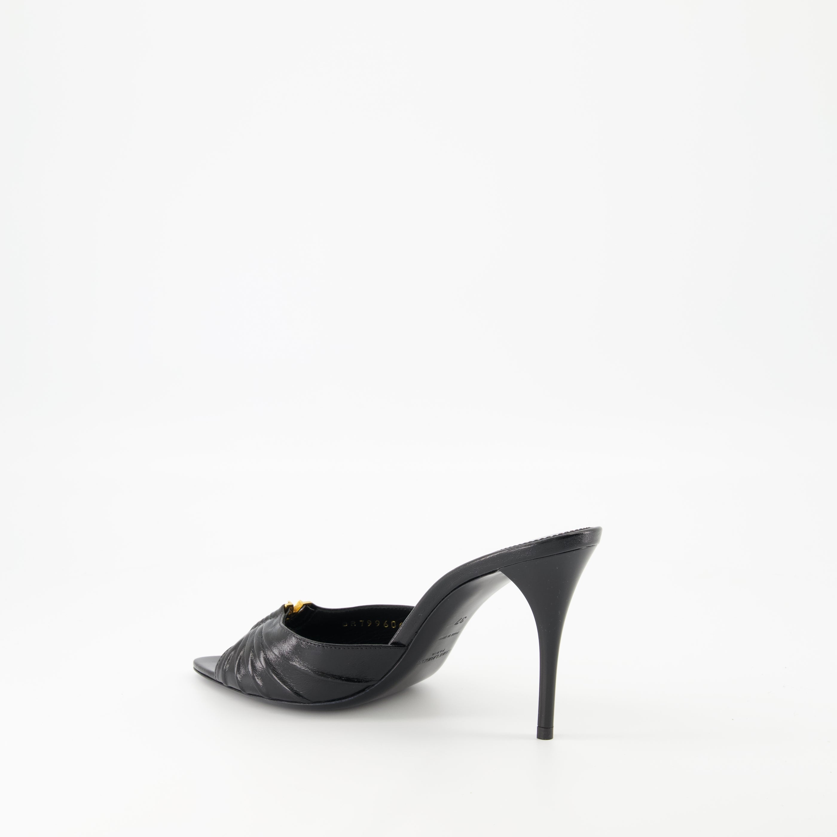 Babylone sandals, heeled sandals, Saint Laurent, black sandals, luxury footwear