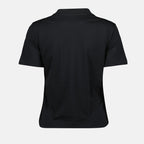 Burberry T-shirt, black cotton T-shirt, embroidered logo shirt, Festival T-shirt, casual wear