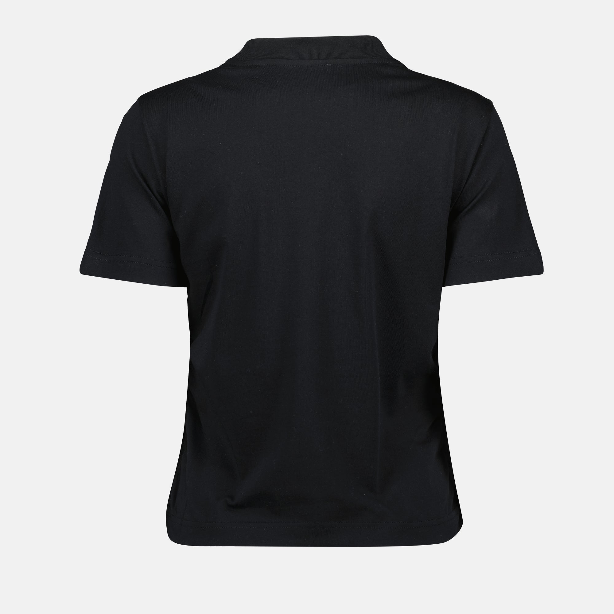Burberry T-shirt, black cotton T-shirt, embroidered logo shirt, Festival T-shirt, casual wear