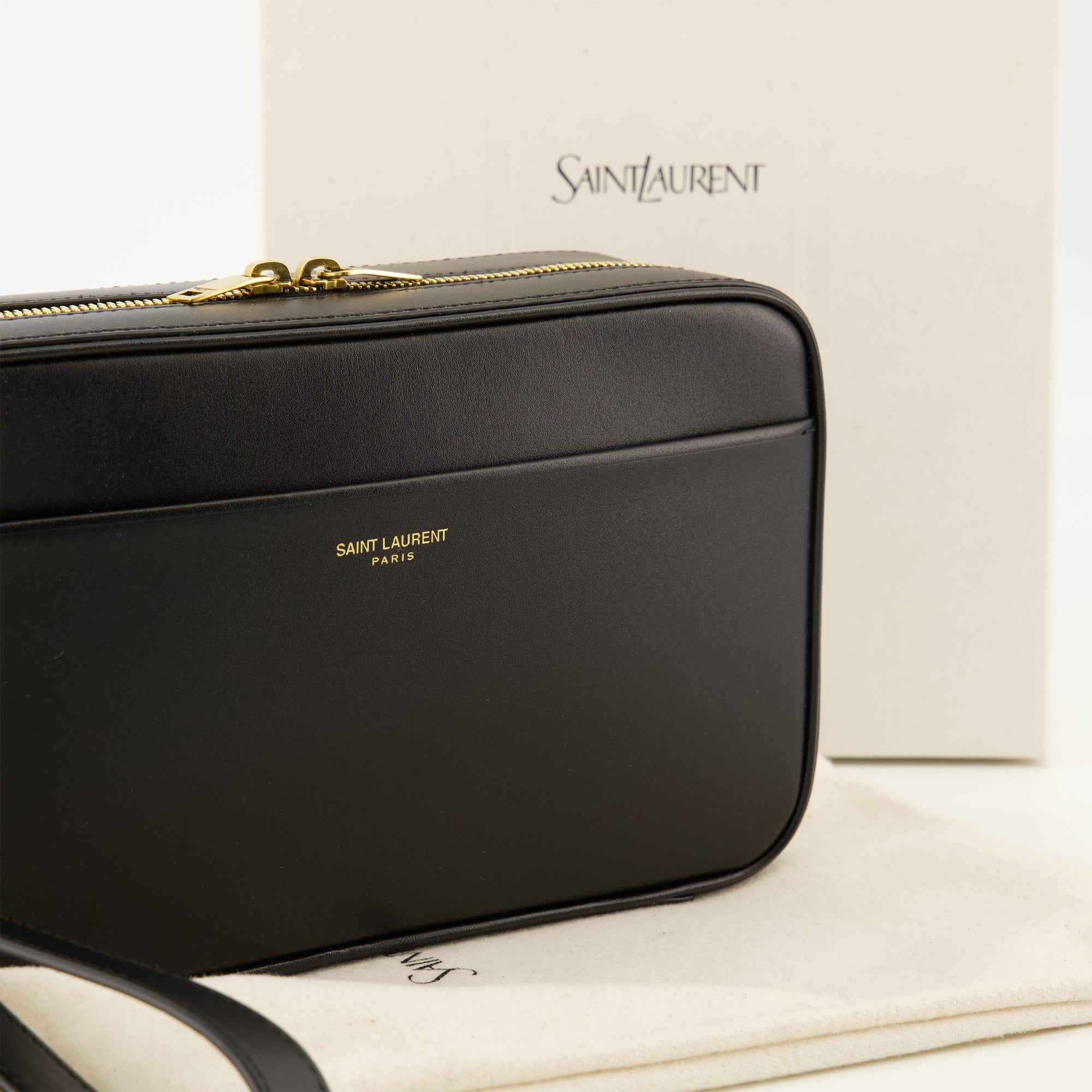 Image of Pochette Saint Laurent Paris by Saint Laurent for Men - Season Spring-Summer 2026 - Detail View 1