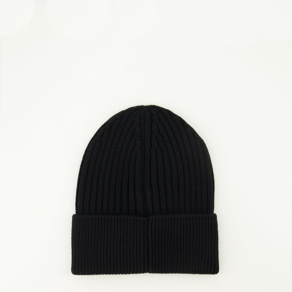 wool beanie, Moncler Grenoble, black hat, winter accessory, autumn-winter collection