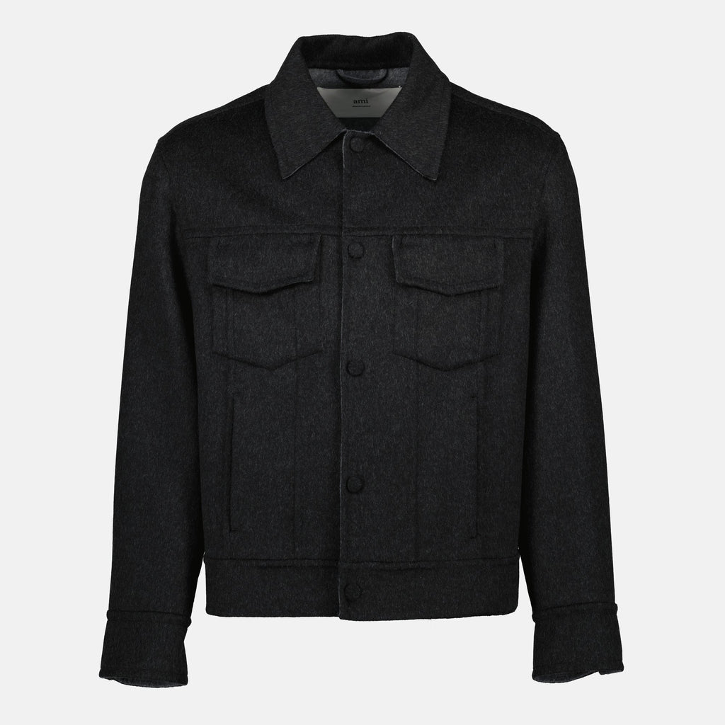 AMI Paris, Trucker Jacket, Silk Wool Jacket, Fashion Outerwear, Fall Winter Collection