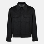 Image of La Veste Trucker by Ami PARIS for Unisex - Season Autumn-Winter 2025 - Front View