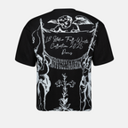 oversized t-shirt, black t-shirt, cupidon design, cotton tee, casual fashion