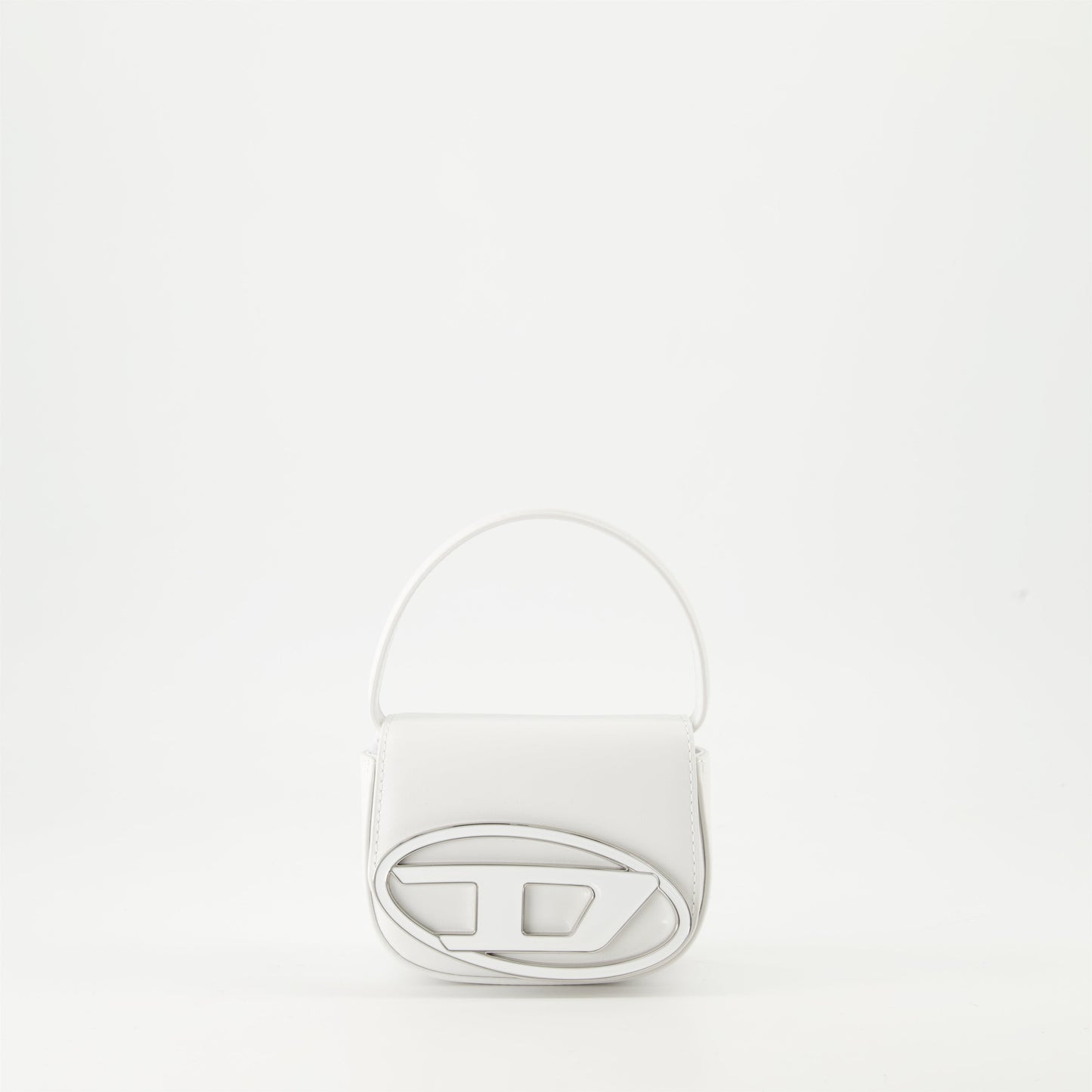 Diesel 1DR XS Mini Bag, White Leather Bag, Mini Handbag, Designer White Bag, Luxury Mini Bag