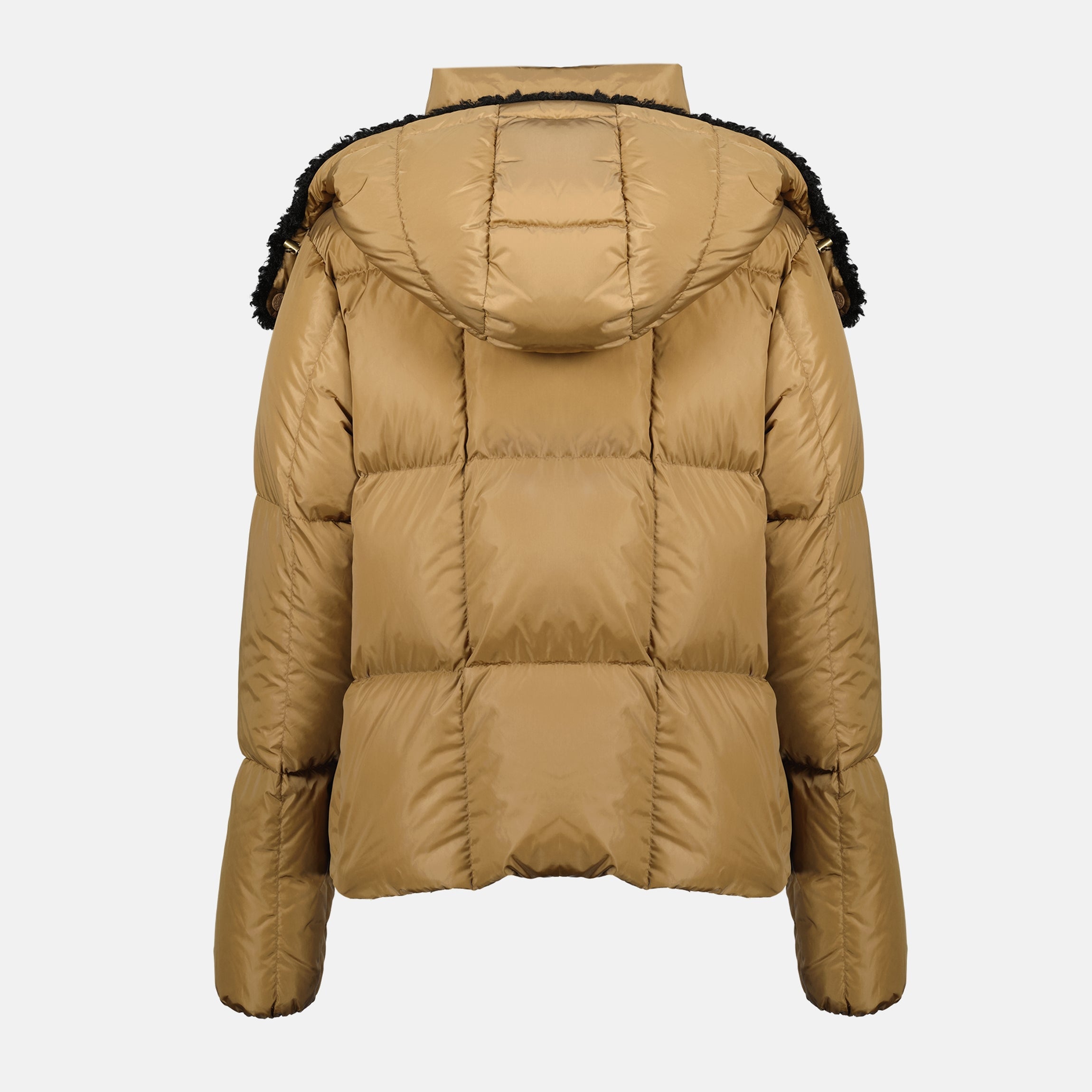 Castelnou jacket, Moncler outerwear, winter jacket, padded coat, camel color jacket