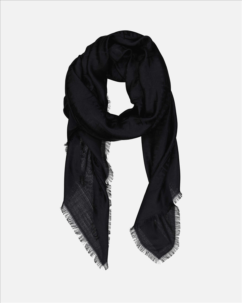 Fendi shawl, luxury women's accessories, black Châle FF, high-end fashion, designer clothing