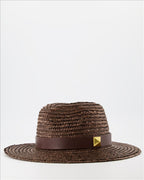 Valentino Garavani, One Stud Hat, Women's luxury hat, Brown designer hat, High-end fashion accessory