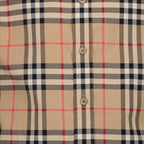 Men's cotton shirt, checkered shirt, beige shirt, vintage shirt, chic shirt