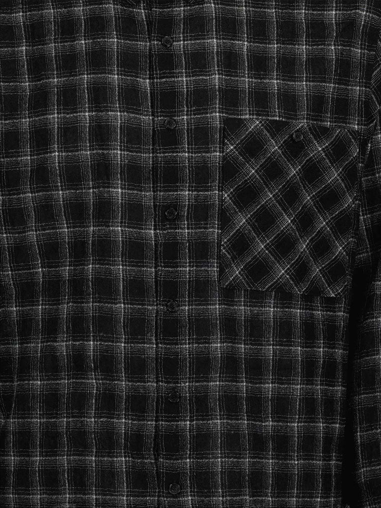 Saint Laurent, Black Checkered Shirt, Men’s Luxury Shirt, Designer Shirt, High-End Men’s Fashion