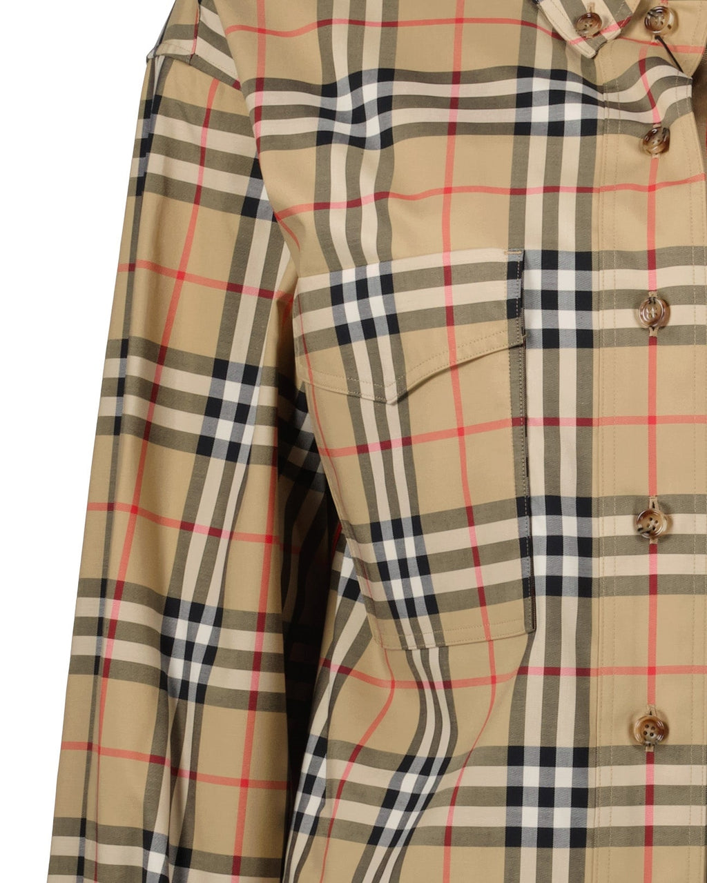 Burberry, Beige Plaid Shirt, Women's Luxury Shirt, Iconic Plaid, High-End Fashion